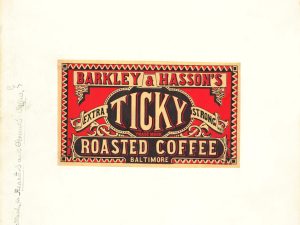 Barkley & Hasson’s Ticky Coffee 1879 Poster – Bold Coffee Branding, Vintage Beverage Label Art, Retro Coffee Collectible Print