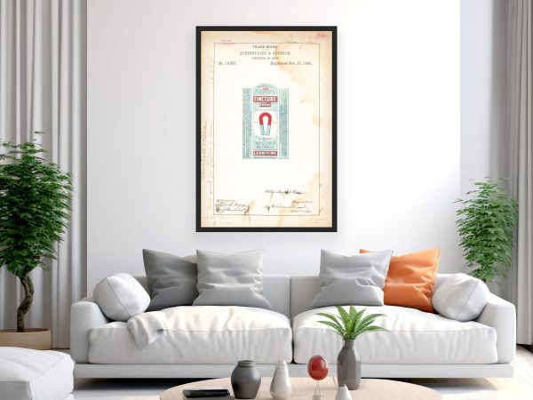 Athenstaedt’s Aromatic Tincture of Iron Trademark 1888 Print - Vintage Medicine Label Art, Retro Health Remedy Poster, Antique Medical Decor