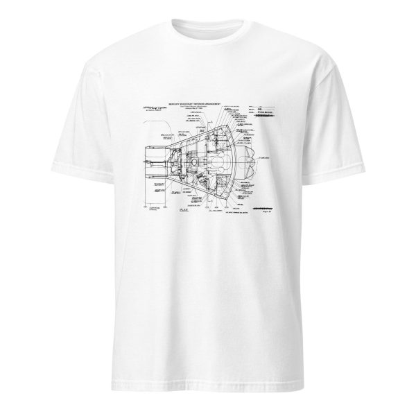 Mercury Spacecraft Blueprint T Shirt - Space T-Shirt, Mercury Shirt, Spacecraft T-Shirt, Astronaut shirt, Rocket T-Shirt, Spaceship T-Shirt
