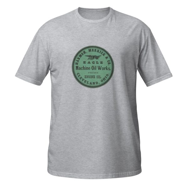 Harmon Merrick & Co. Eagle Machine Oil Works Vintage Logo T-Shirt – Classic Retro Design on 100% Cotton Unisex Tee, Great Industrial Gift