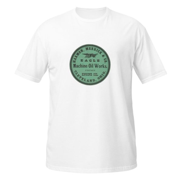 Harmon Merrick & Co. Eagle Machine Oil Works Vintage Logo T-Shirt – Classic Retro Design on 100% Cotton Unisex Tee, Great Industrial Gift