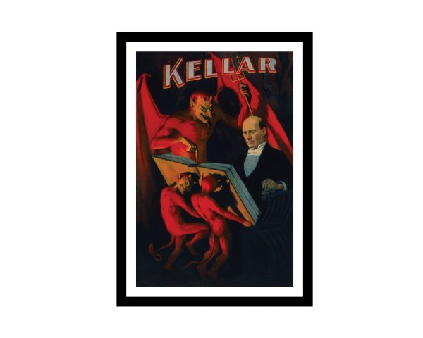 Kellar and the Devil Magician Poster 1800s - Magic Poster, Magician Art, Illusionist Poster, Magic Show Poster, Illusion, Vaudeville Poster