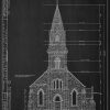 Church of the Madonna Blueprint Drawing - Fort Lee New Jersey Church Blueprint, Church Drawing, Home Decor, Wall Decor, Blueprint Décor