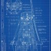 Heideman Mill Cross Section Drawing - Mill Poster, Windmill Drawing, Cabin Decor, Addison Illinois Mill, Historic Building