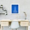 Church of the Madonna Blueprint Drawing - Fort Lee New Jersey Church Blueprint, Church Drawing, Home Decor, Wall Decor, Blueprint Décor