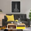 Church of the Madonna Blueprint Drawing - Fort Lee New Jersey Church Blueprint, Church Drawing, Home Decor, Wall Decor, Blueprint Décor