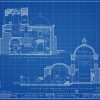 Mission San Jose De Tumacacori Section Drawing - Arizona Mission Poster, Old Mission Blueprint, Religious Décor, Historic Mission