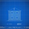 Cherokee Supreme Court Building Elevation Drawing - Supreme Court Blueprint, Oklahoma Court Drawing, Law Firm Decor, Blueprint Decor