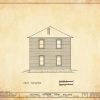 Cherokee Supreme Court Building Elevation Drawing - Supreme Court Blueprint, Oklahoma Court Drawing, Law Firm Decor, Blueprint Decor