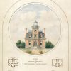 Fort Tompkins Lighthouse Blueprint - New York Lighthouse, Nautical Poster, Beach House Decor, Staten Island Lighthouse Poster Print