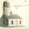 Mount Desert Lighthouse Blueprint - Lighthouse Drawing, Nautical Poster, Beach House Décor, Maine Lighthouse Poster Print, Maritime Poster