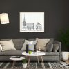 Swedesboro Trinity Church Section Drawing - New Jersey Church Blueprint, Church Drawing, Religious Home Décor, Blueprint Décor
